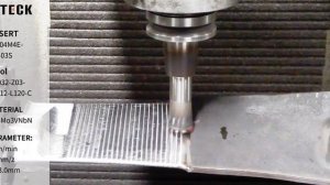 Черновое фрезерование турбинных лопаток из жаропрочных сплавов фрезой APM00-RO12 от ACHTECK