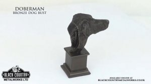 The Doberman Bronze Dog Bust