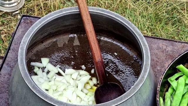 Жаренная  свежая стручковая фасоль
