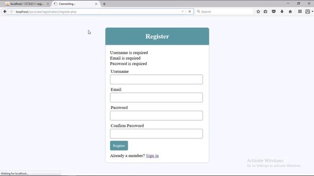Complete User Registration system using PHP and MySQL database смотреть онлайн