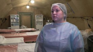 Работа военных врачей мобильного госпиталя в зоне проведения специальной военной операции