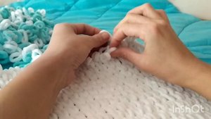 Вяжем из пряжи Alize Puffy More ?Расход пряжи на плед / Новинка Ализе / Обзор пряжи ?