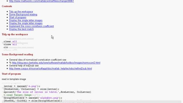 Template Matching in Matlab using normxcorr2. (Normalised cross correlation)