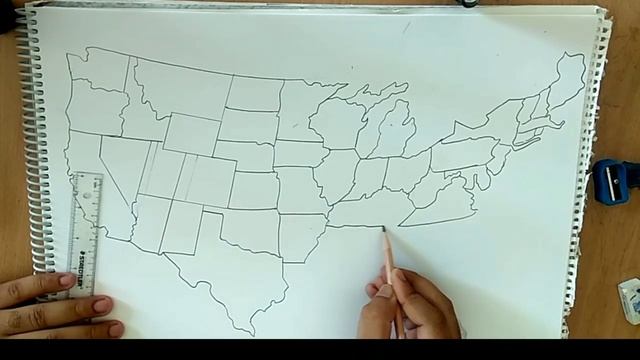 how to draw american map with cities and capital смотреть онлайн