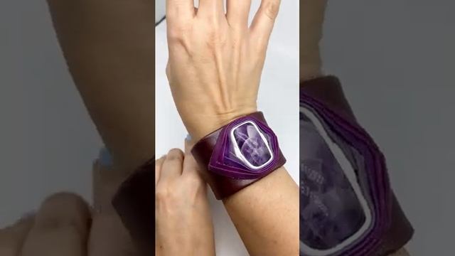 Фантастические кожаные браслеты с натуральными камнями! #handmade #кожа #новинки #браслет #тренды смотреть онлайн