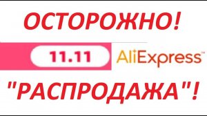 Осторожно! Распродажа АлиЭкспресс 11.11!