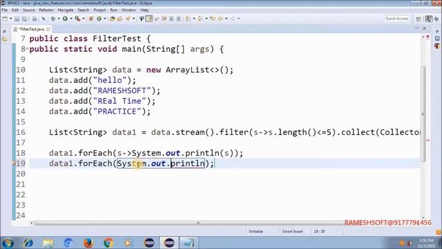 RAMESHSOFT: Stream Filters java8 By Ramesh Anapati смотреть онлайн