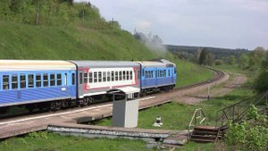 Автомотрисы АЧ2 с вагонами АПЧ2. Большой пригородный поезд.
