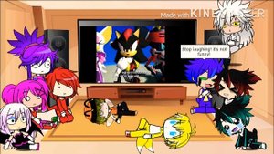 Sonic characters react to Character-in-depth Shadow the hedgehog Part 2 (Gacha Club)
