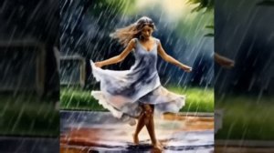 Девушка под дождём