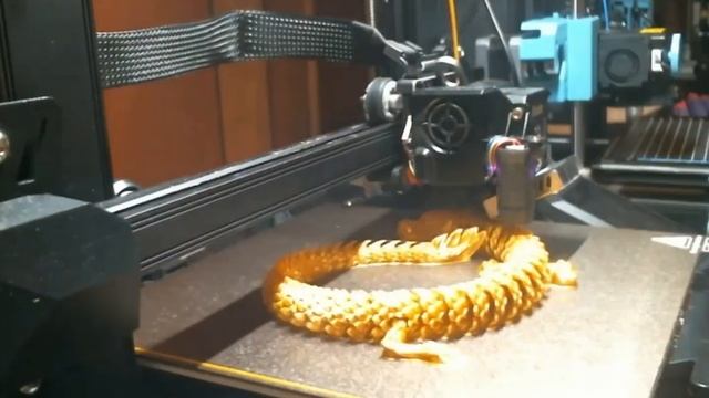 Golden Dragon 3D Print Time-lapse - Creality Ender 3 S1 Pro смотреть онлайн