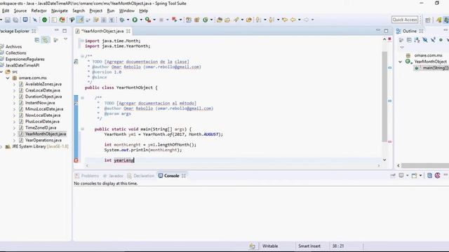 Programacion Java - YearMonth Object