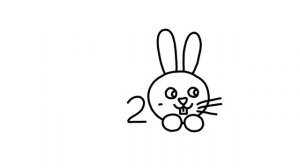 Как нарисовать рисунок из числа 200 Кролик (цифра, цифры)