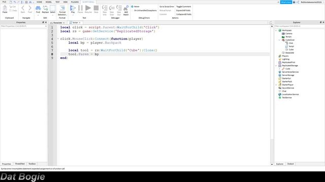 How to make a part that gives you a tool (ROBLOX Studio) смотреть онлайн