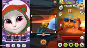 My Talking Tom Gameplay - My Talking Hank vs My Talking Angela Halloween 2017