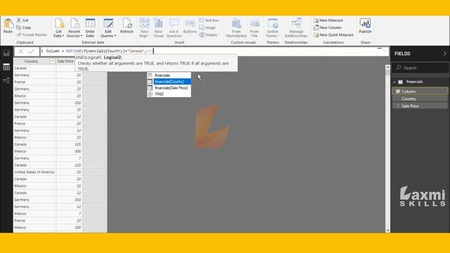 Not, and dax function in power bi | not, and dax function in power bi desktop