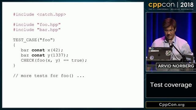 Test coverage - Arvid Norberg [ CppCon 2018 ]