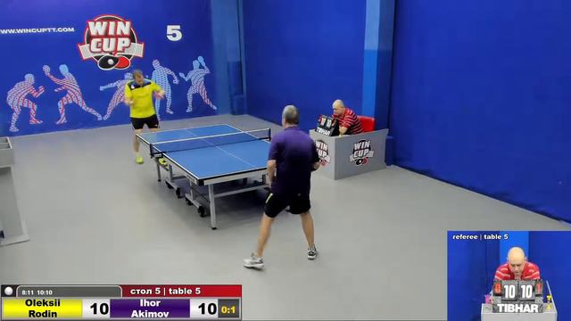 23:30 Родин Алексей 3-1 Акимов Игорь стол 5 ЮГ-6 21.05.22 | Настольный Теннис WINCUP смотреть онлайн