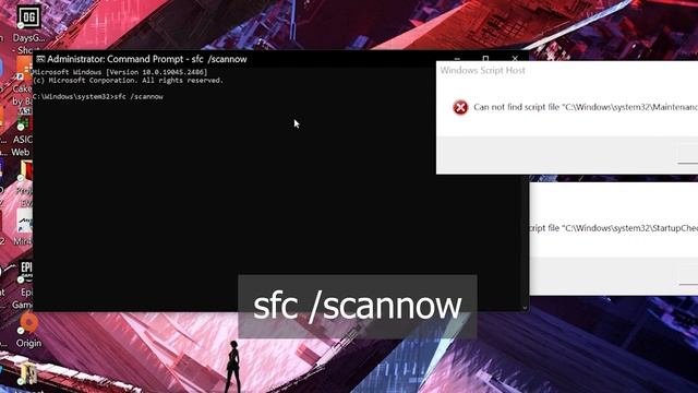 Fix Cannot find Script File Maintenance.vbs + Startpcheck.vbs