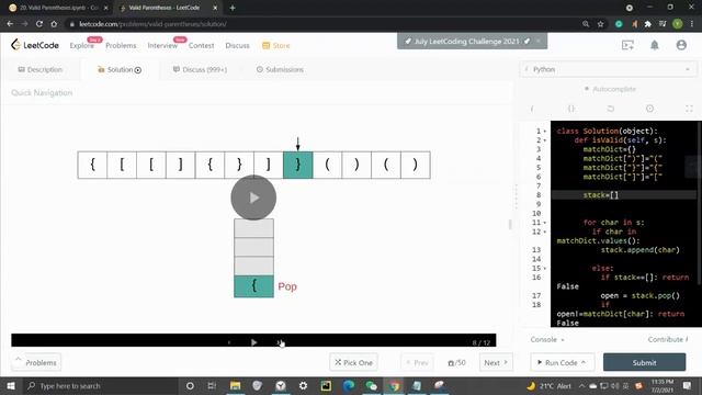 LeetCode | 20. Valid Parentheses | Stack | Python | FAANG Coding Interview Question