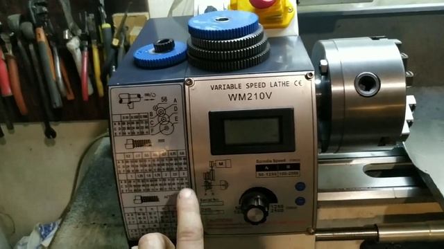 Китайский Токарный Станок WM210v - 400  правильная установка шестерёнок гитары