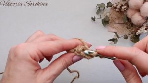 Он нереальный ? Вязаный ремешок для сумки из джута крючком.
