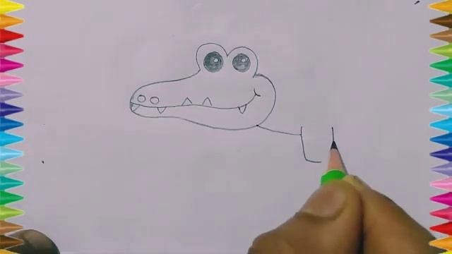 How to draw crocodile for kids || how to draw crocodile easily || how to draw crocodile drawing смотреть онлайн