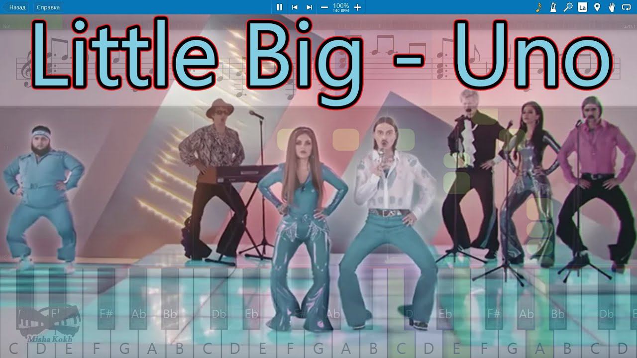 Little Big - Uno - Russia  - Eurovision 2020 Piano Tutorial  Sheets  MIDI Synthesia