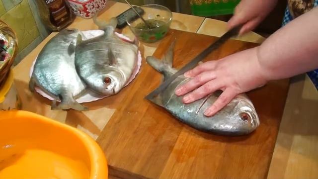 Помпано жареная / Fried Pompano