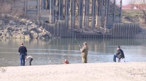 Рыбалка в реке Кубань март 2015 года