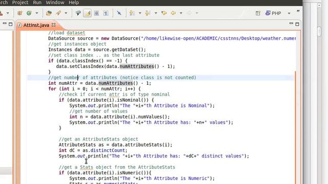 WEKA API 8/19: Attribute, AttributeStats, Instance and Instances смотреть онлайн