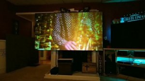 ParTay Diamante screen with Optoma HD143X feeling Jazzed