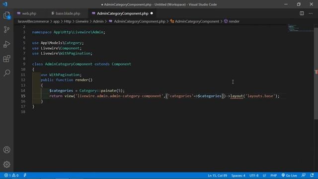 Laravel 8 E-Commerce - Admin Category Page смотреть онлайн