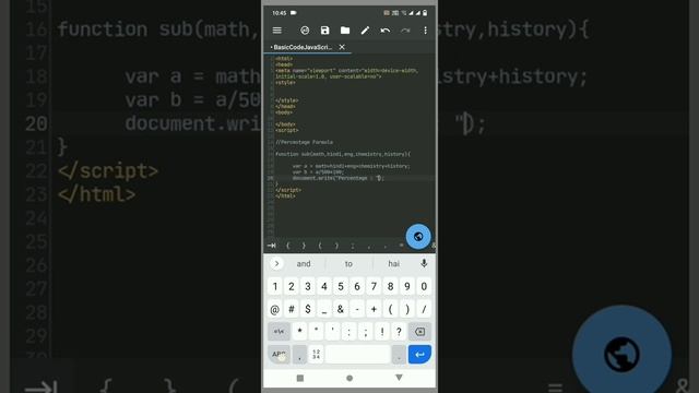 PERCENTAGE FORMULA JAVASCRIPT