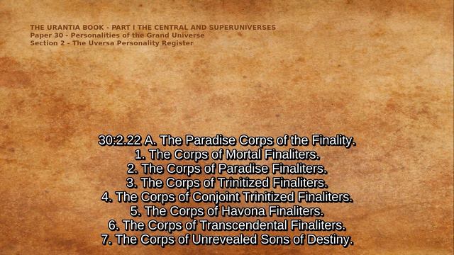 The Urantia Book Paper 30 - PERSONALITIES OF THE GRAND UNIVERSE смотреть онлайн