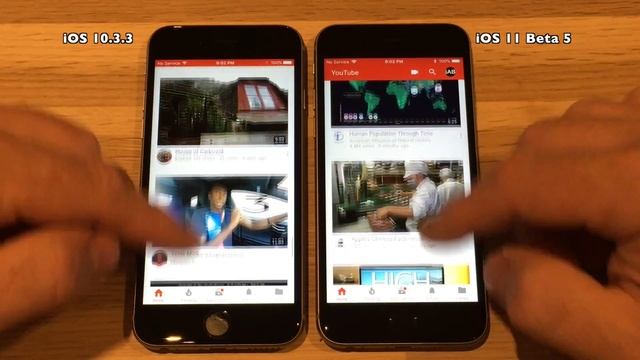 iPhone 6S Speed Test iOS 10.3.3 vs iOS 11 Beta 5 / Public Beta 4 Build 15A5341f смотреть онлайн