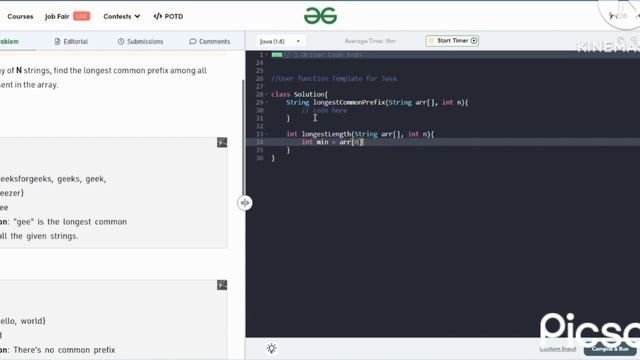 Longest common prefix in an array | GeeksForGeeks смотреть онлайн