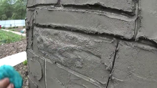Имитация каменной кладки на цоколе своими руками