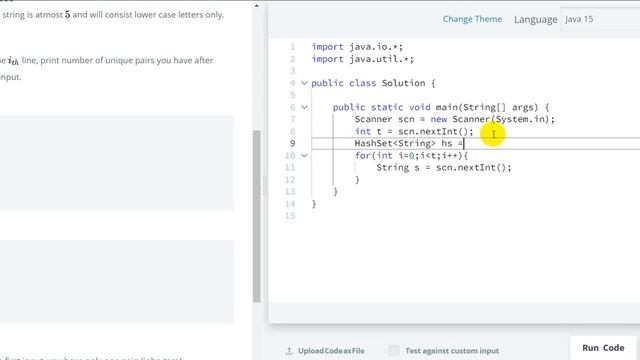 #27 java hashset hackerrank solution - java 15| Hackerrank Java