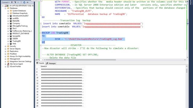 Tail Log Backup in SQL Server смотреть онлайн