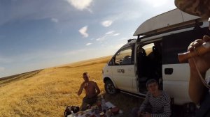 Охота на гуся в Казахстане.