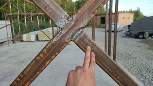 Строим гараж из сэндвич-панелей 8х6х3 "с нуля под ключ". Часть 4. Связи, подготовка к монтажу ферм.