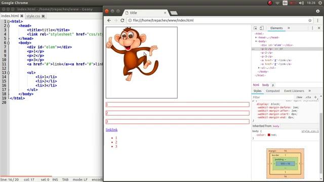 Использование отладчика браузера при работе с HTML и CSS смотреть онлайн