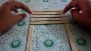 DIY- earring holder with icecream/popsicle sticks - kids craft