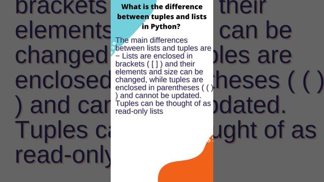 Python Interview Questions | Python Tuple | Python List | Tuple Vs List