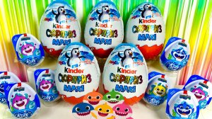 KINDER SURPRISE MAXI ПИНГВИНЫ, KIDS BOX АКУЛЕНОК ТУ-РУ-РУ! РАСПАКОВЫВАЕМ СЮРПРИЗЫ,СОБИРАЕМ КОЛЛЕКЦИИ