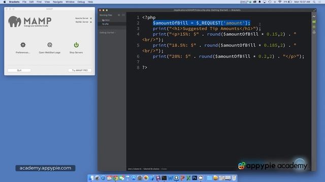 Passing Data to a PHP processing page: Lesson 130