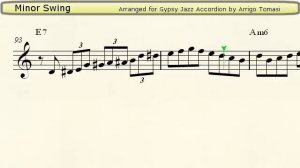 Minor Swing - Gypsy Jazz Accordion Sheet Music