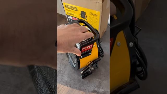 Электрическая тепловая пушка STEHER, 3 кВт, эффективен для помещения с площадью 30 кв.м смотреть онлайн