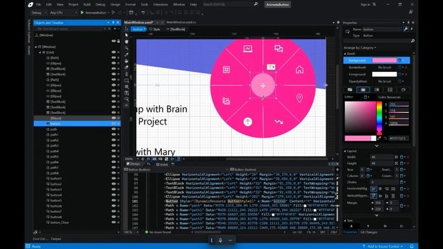 WPF Tutorial: Storyboard Animation in WPF | Visual studio blend | Triggers смотреть онлайн